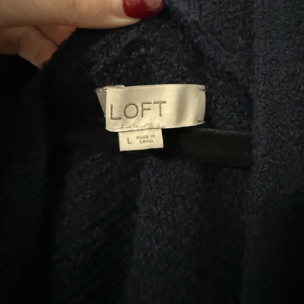 Loft Navy Blue Sweater Cardigan - Picture 3 of 5
